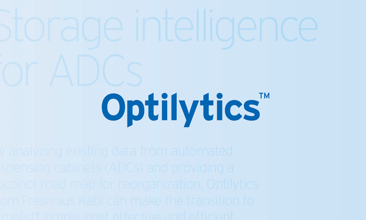 Optilytics is a service provided by Fresenius Kabi USA that analyzes data to optimize automated dispensing cabinets (ADCs).