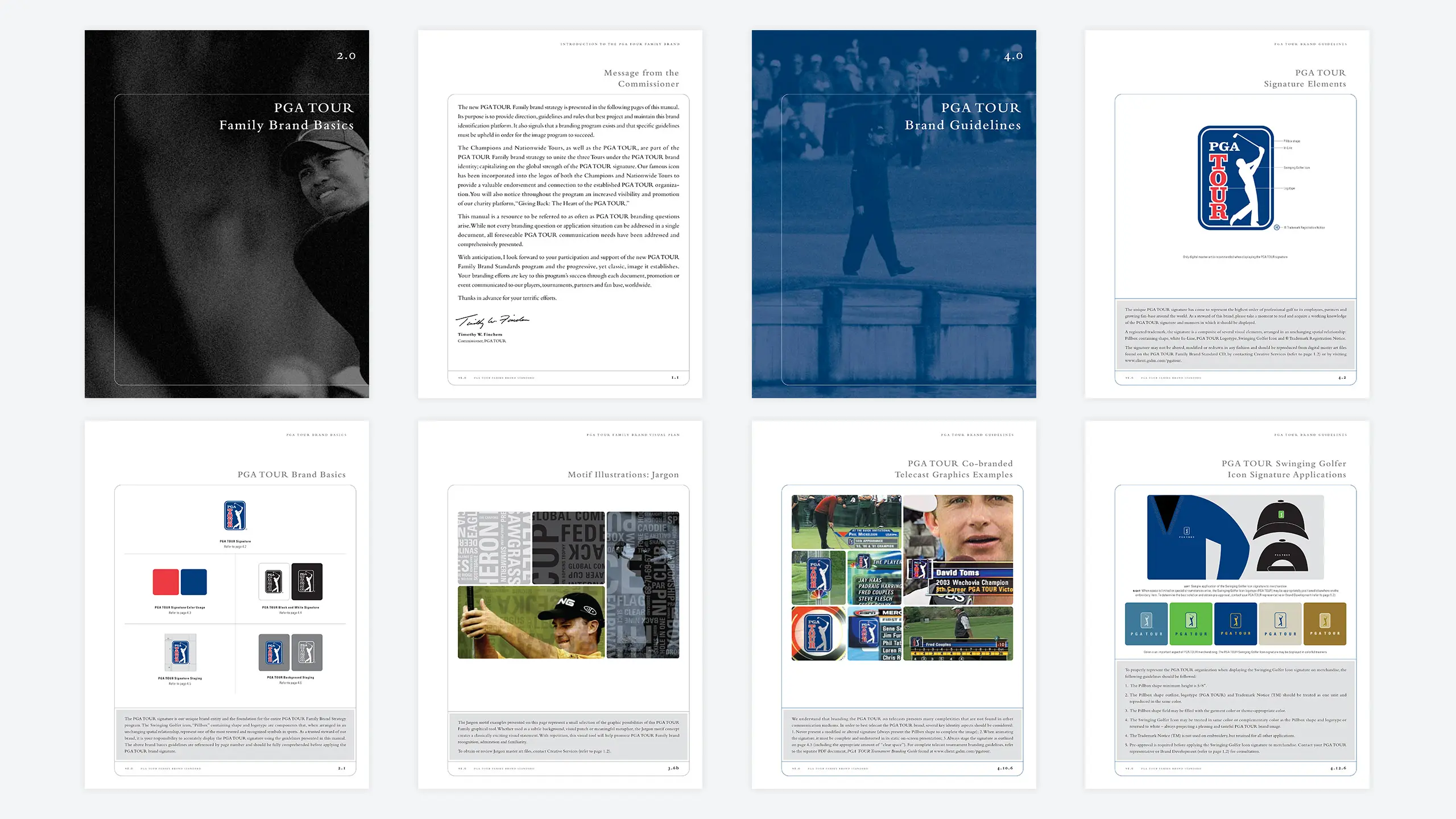 A selection of images from the PGA Tour brand standards