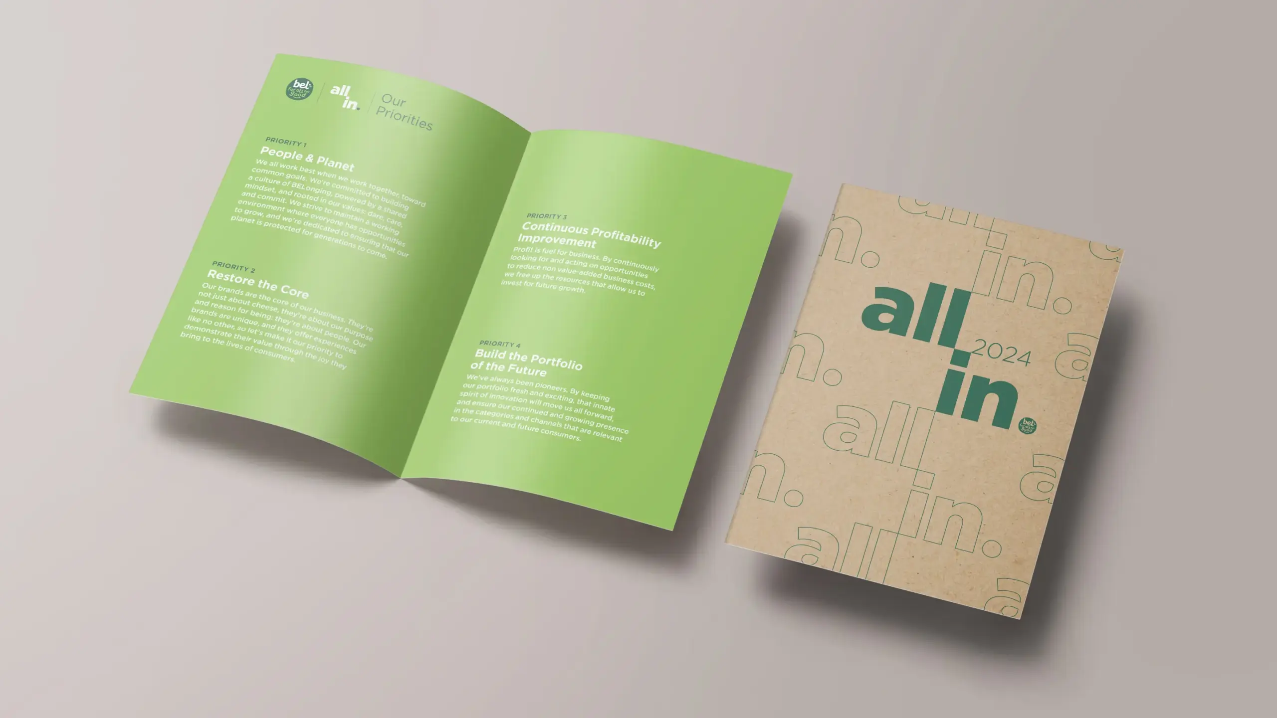 Layout of All In 2024 printed brochures