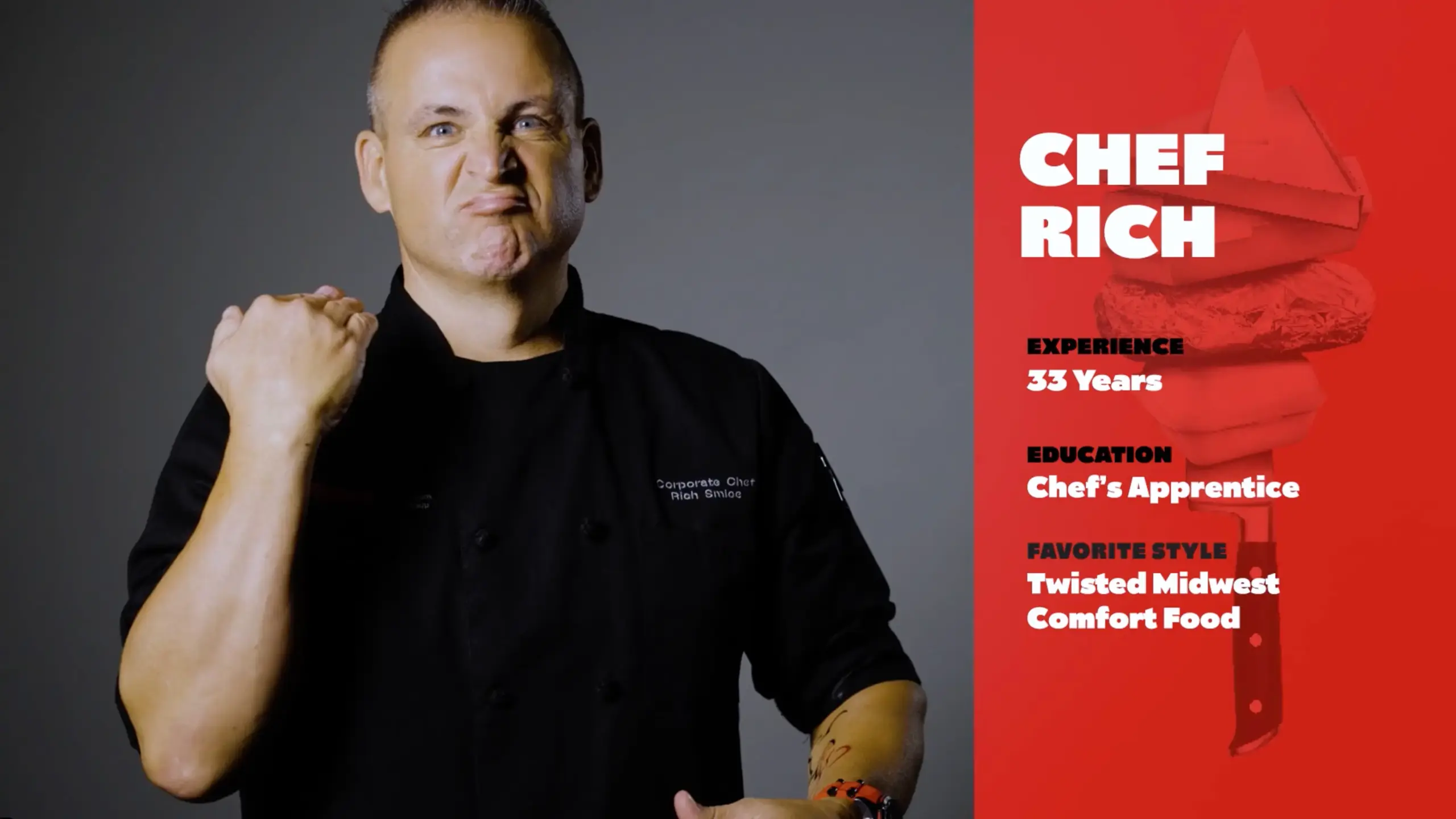 Screenshot of Chef Rich from the FreshTakes video